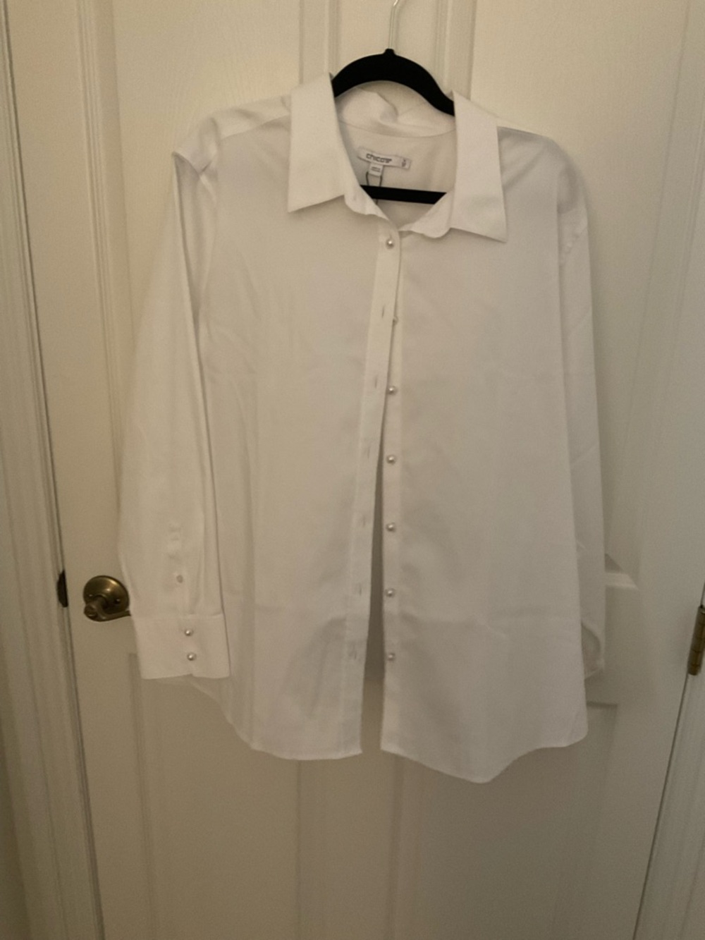 Chico's White Men’s Button-Front Dress Shirt